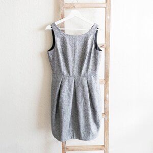 WHITE HOUSE BLACK MARKET SILVER FIT FLARE DRESS SZ 6